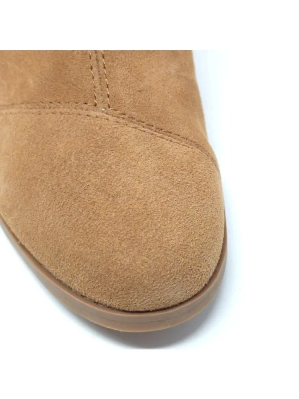 TOMS Evelyn Brown Suede Stacked Heel Ankle Boots 6M - Picture 9 of 12